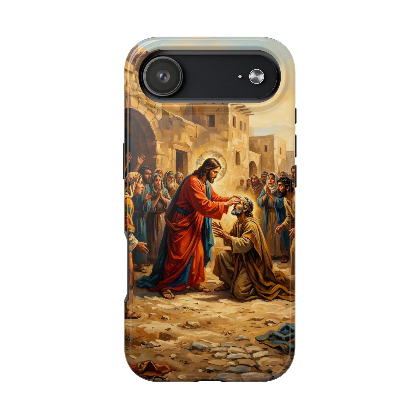 “He Opened My Eyes - Jesus Heals the Blind Man” - Phone Case