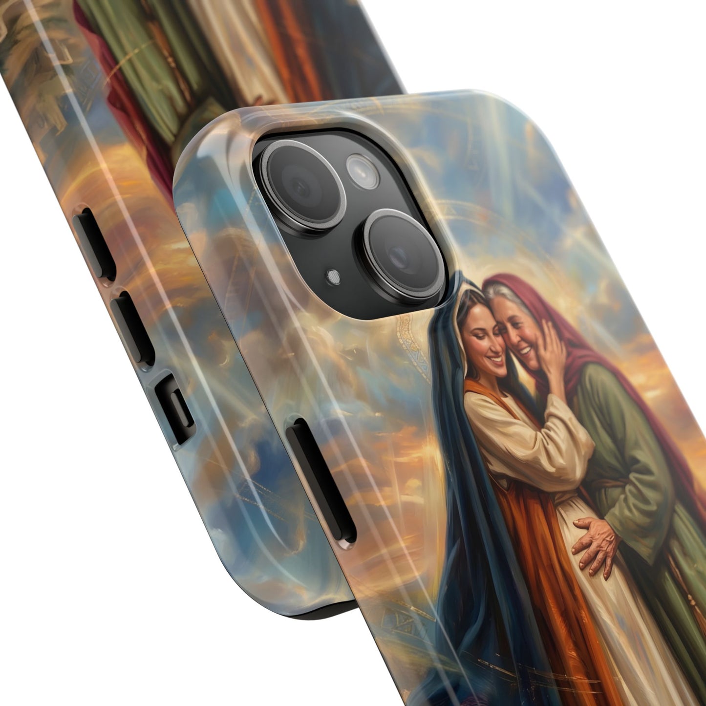 “Blessed Among Women - Mary and Elizabeth Embrace” - Phone Case