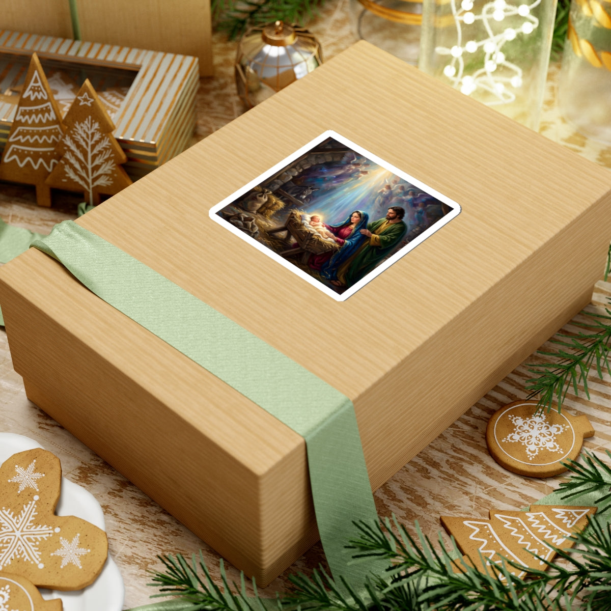 “Prince of Peace - Holy Family in Bethlehem” - Sticker