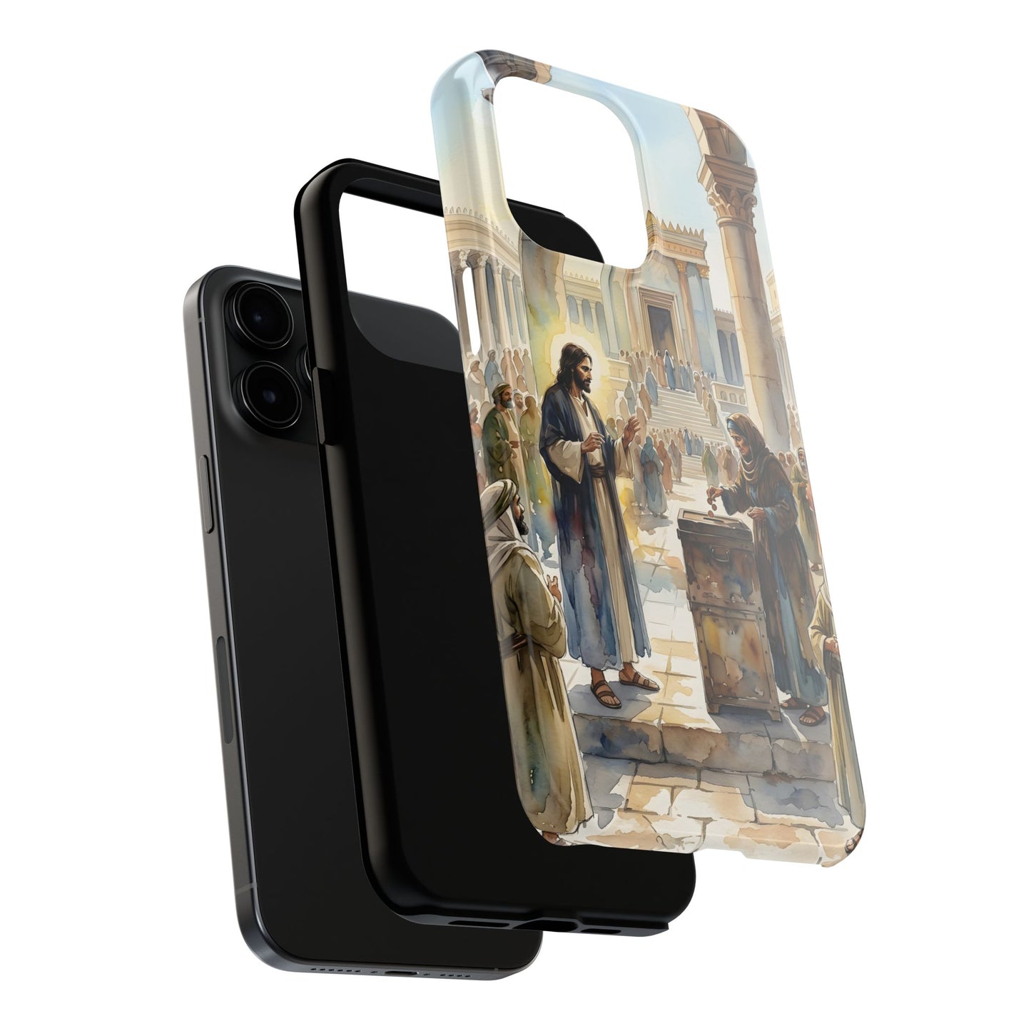 “Her Offering - The Widow's Mite at the Temple” - Phone Case
