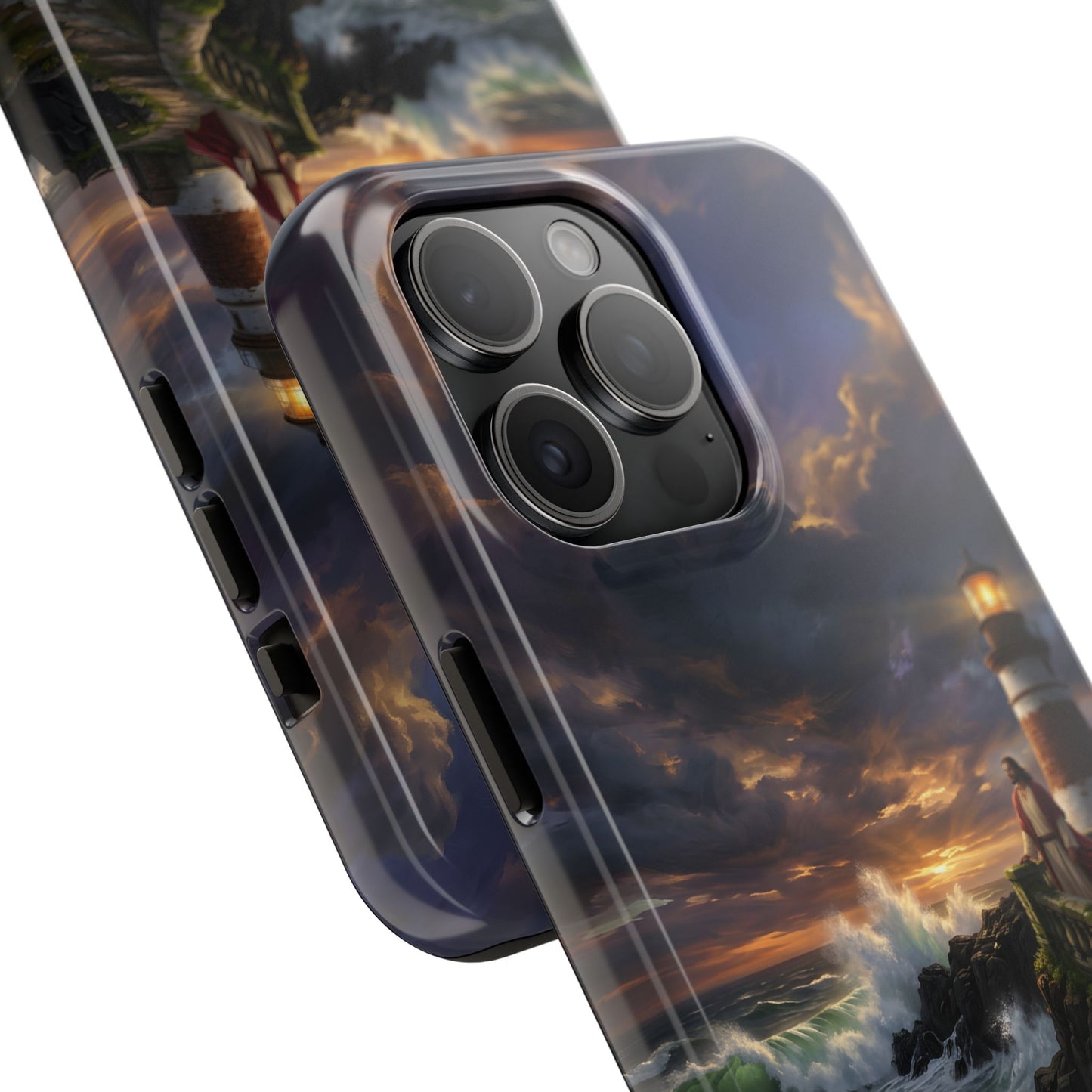 “Steadfast Hope - Lighthouse in the Storm” - Phone Case