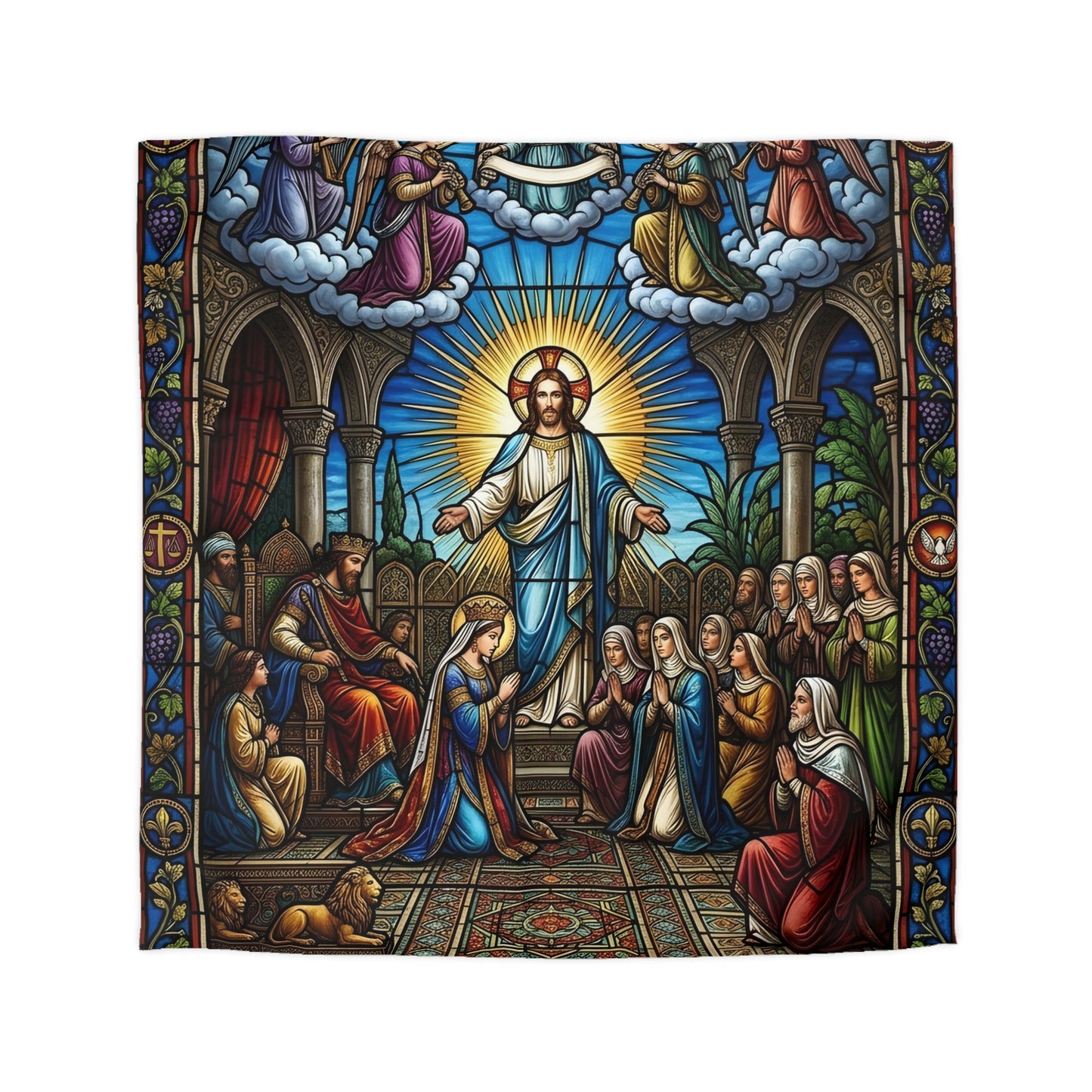 “For Such a Time As This - Esther Before King Ahasuerus” - Duvet Cover