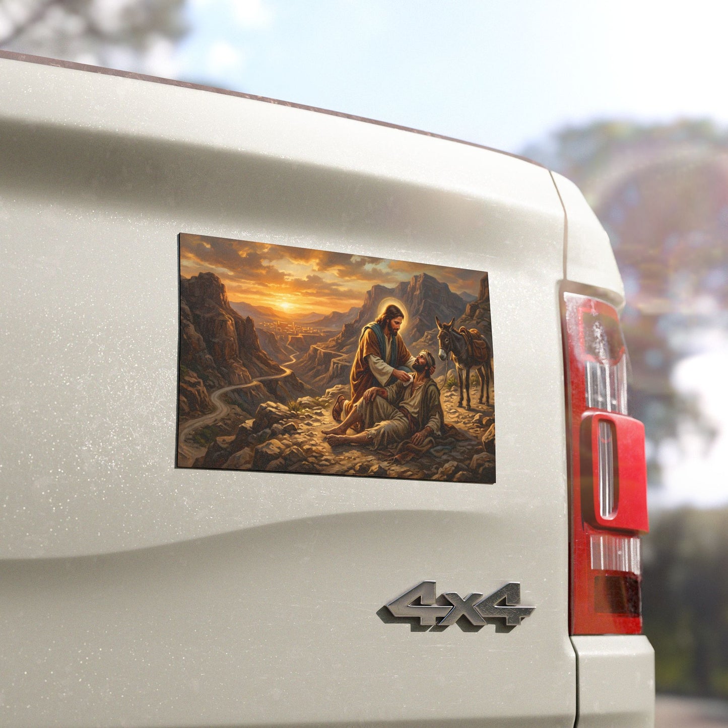 “The Good Samaritan - Compassion on the Jericho Road” - Car Magnet