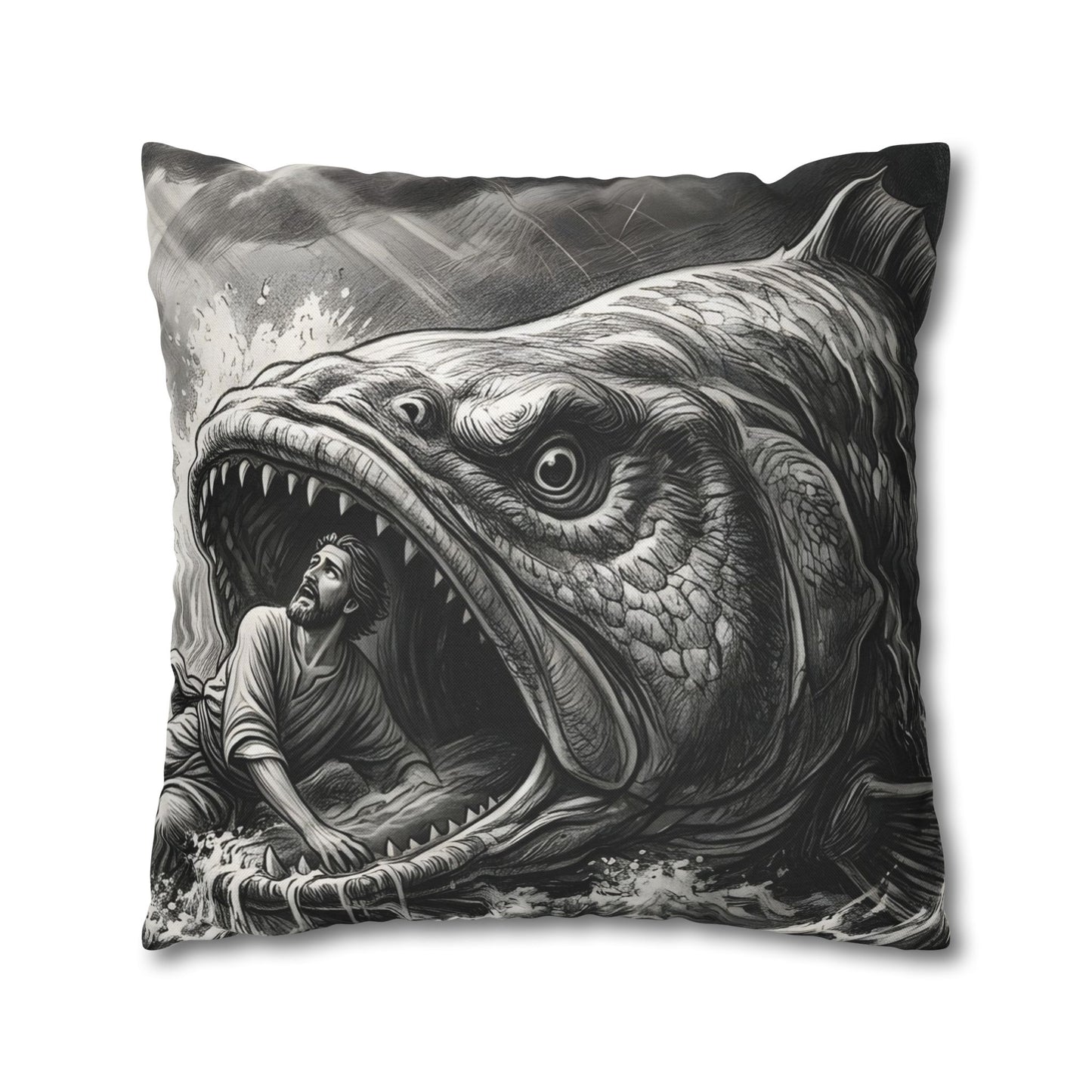 Jonah being swallowed by the great fish - Pillowcase