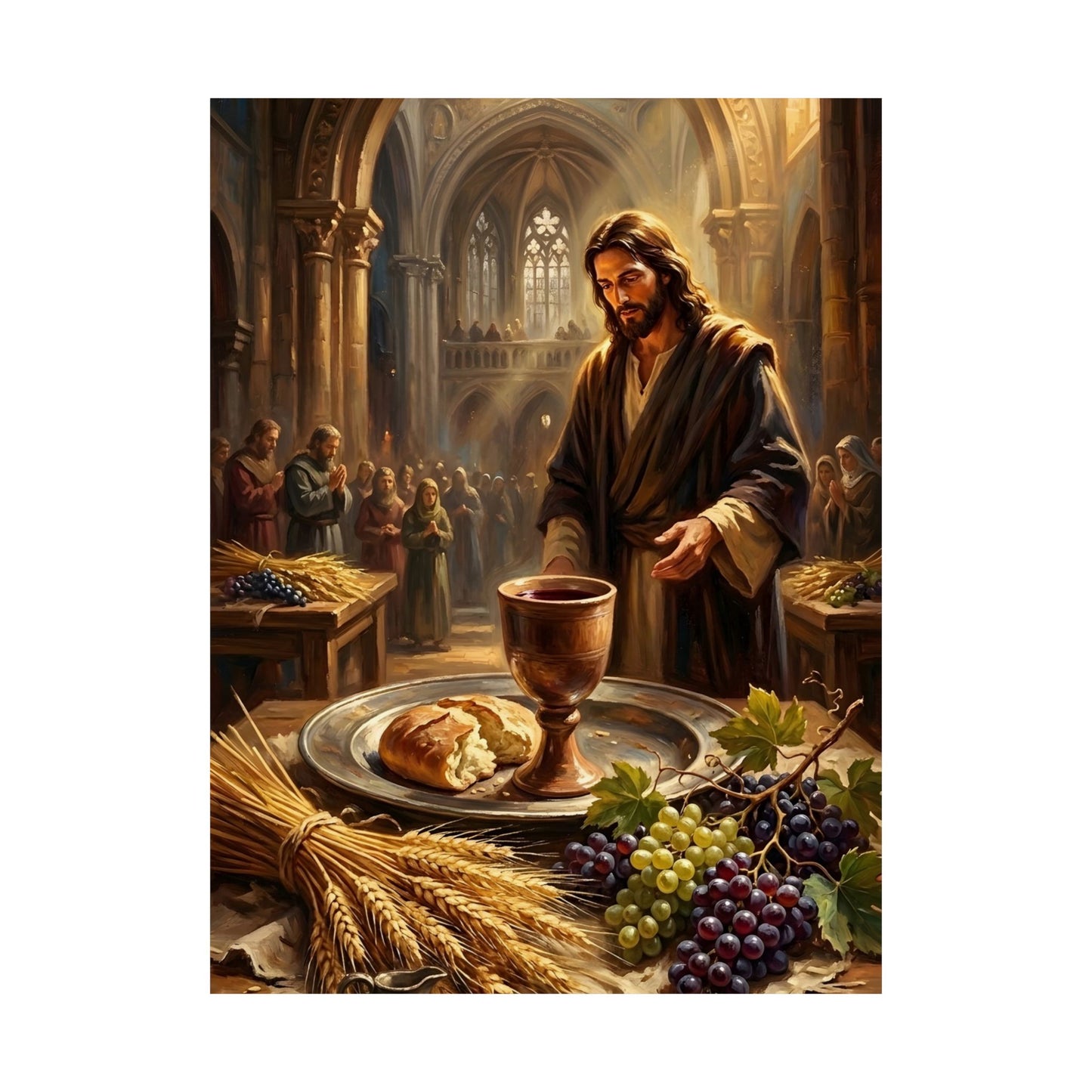 “The Harvest of Faith - Communion Still Life” - Poster