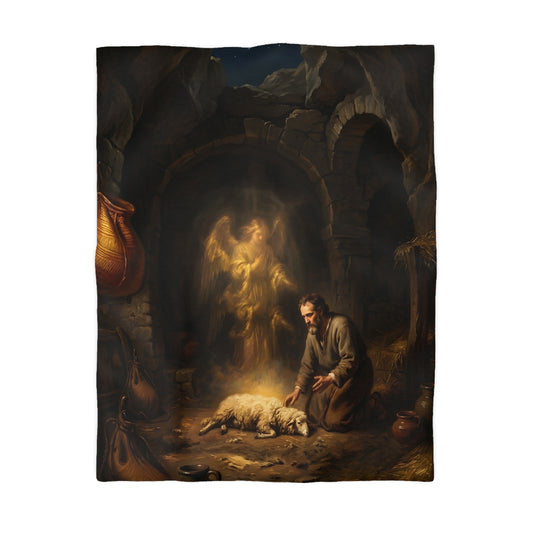“Gideon's Fleece - Seeking Confirmation from God” - Duvet Cover