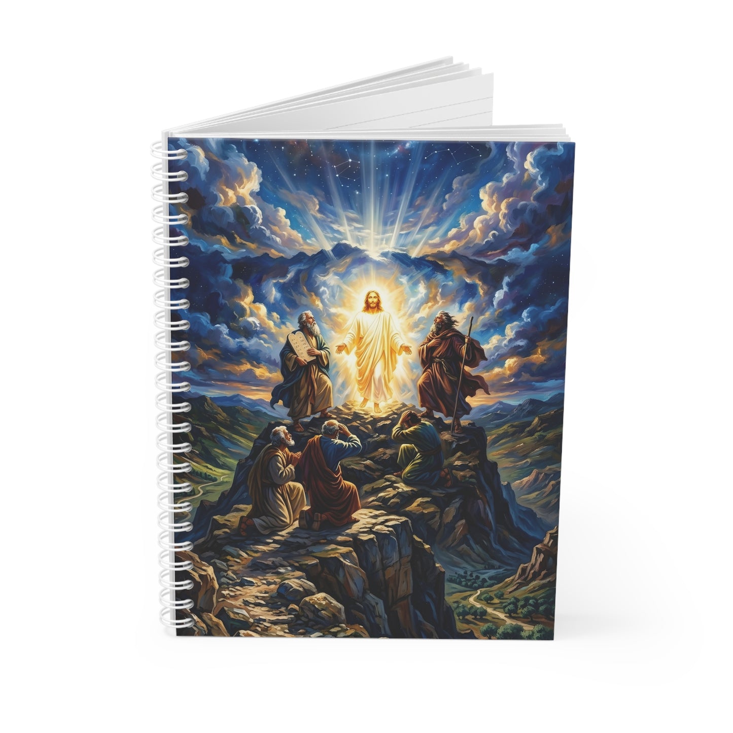 “Glorious Light - The Transfiguration of Jesus” - Spiral Notebook