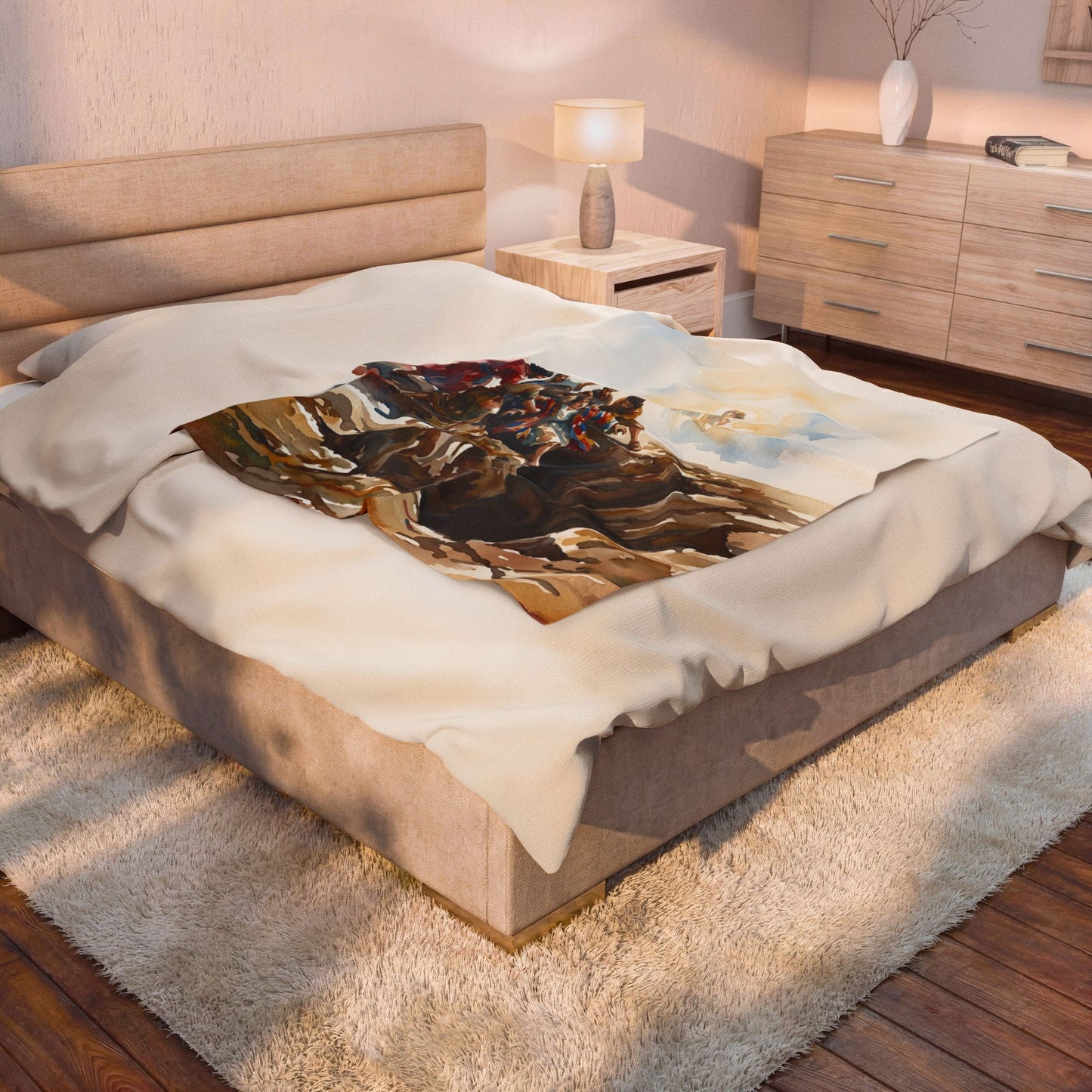 “Betrayal and Providence - Joseph in the Pit” - Plush Blanket