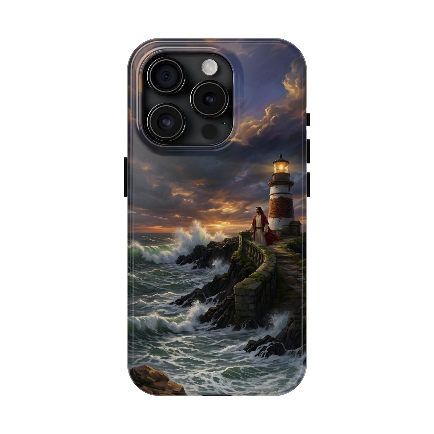 “Steadfast Hope - Lighthouse in the Storm” - Phone Case