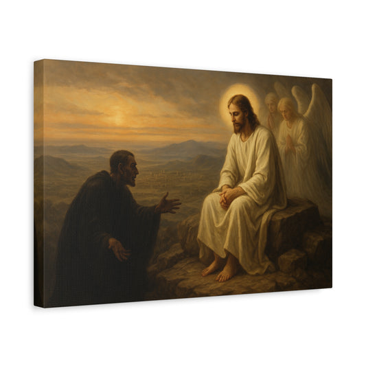 “The Temptation of Christ – Matthew 4:8–11” - Canvas Art