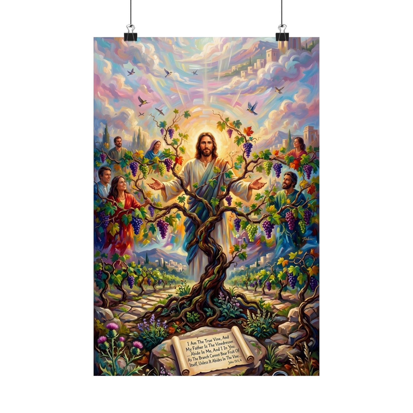 “I Am the True Vine - Abide in My Love” - Poster