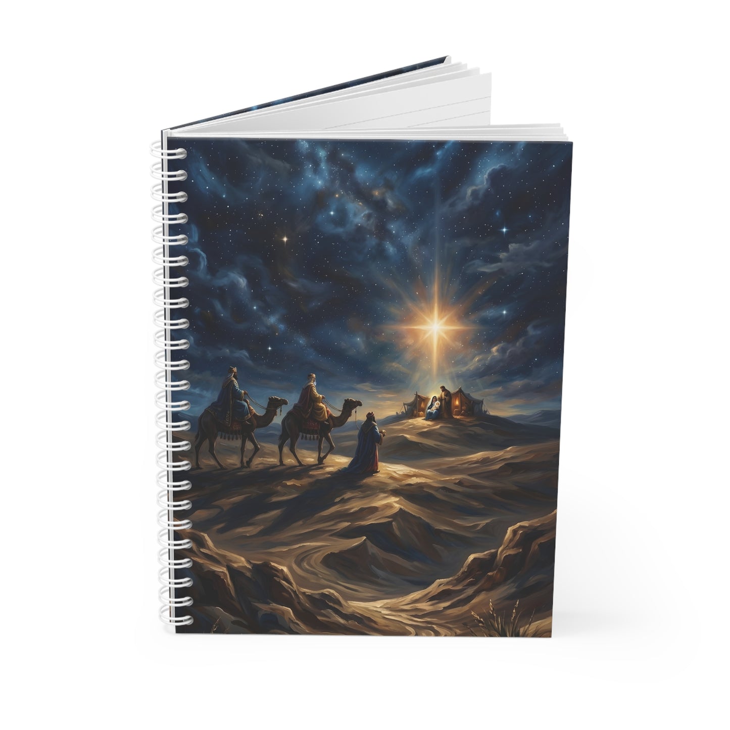 “Journey to the King - Wise Men Seek the Christ Child” - Spiral Notebook