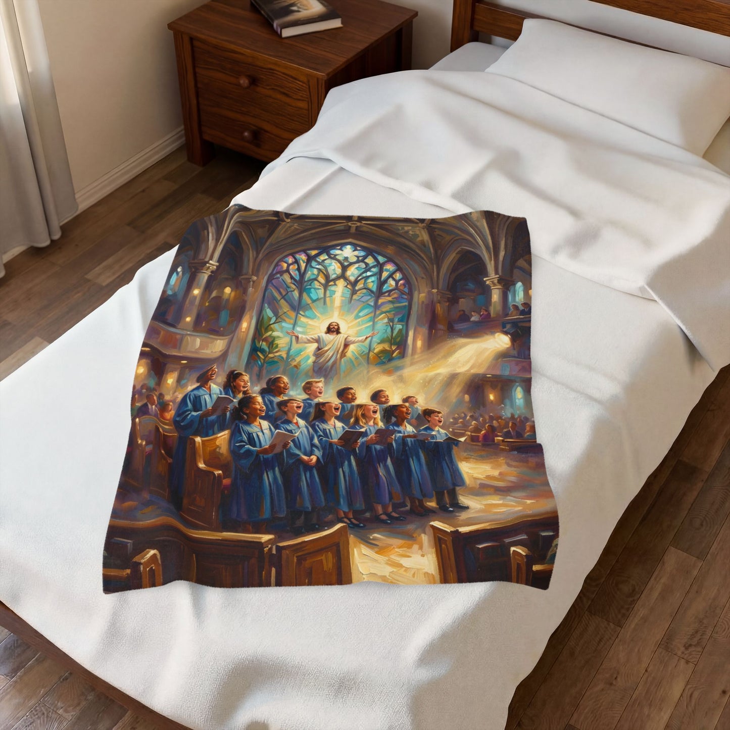 “Make a Joyful Noise - Children Sing Praise” - Plush Blanket