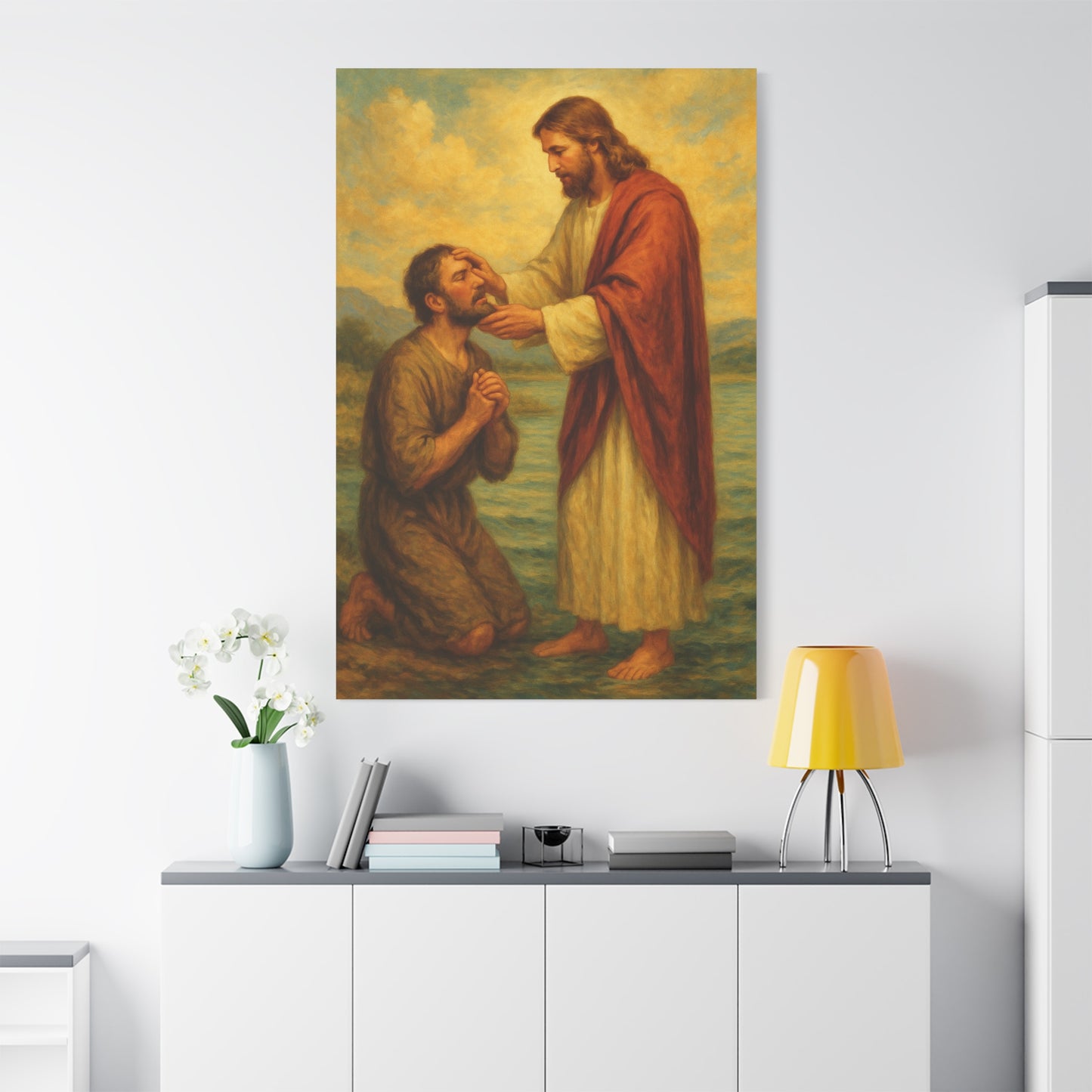 “Eyes Opened – Jesus Heals the Blind Man” - Canvas Art