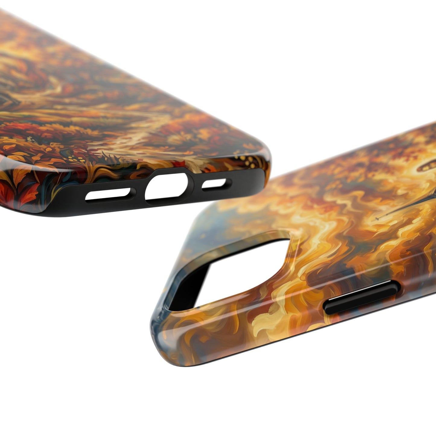 “Abide With Me - Autumn Church at Sunset” - Phone Case