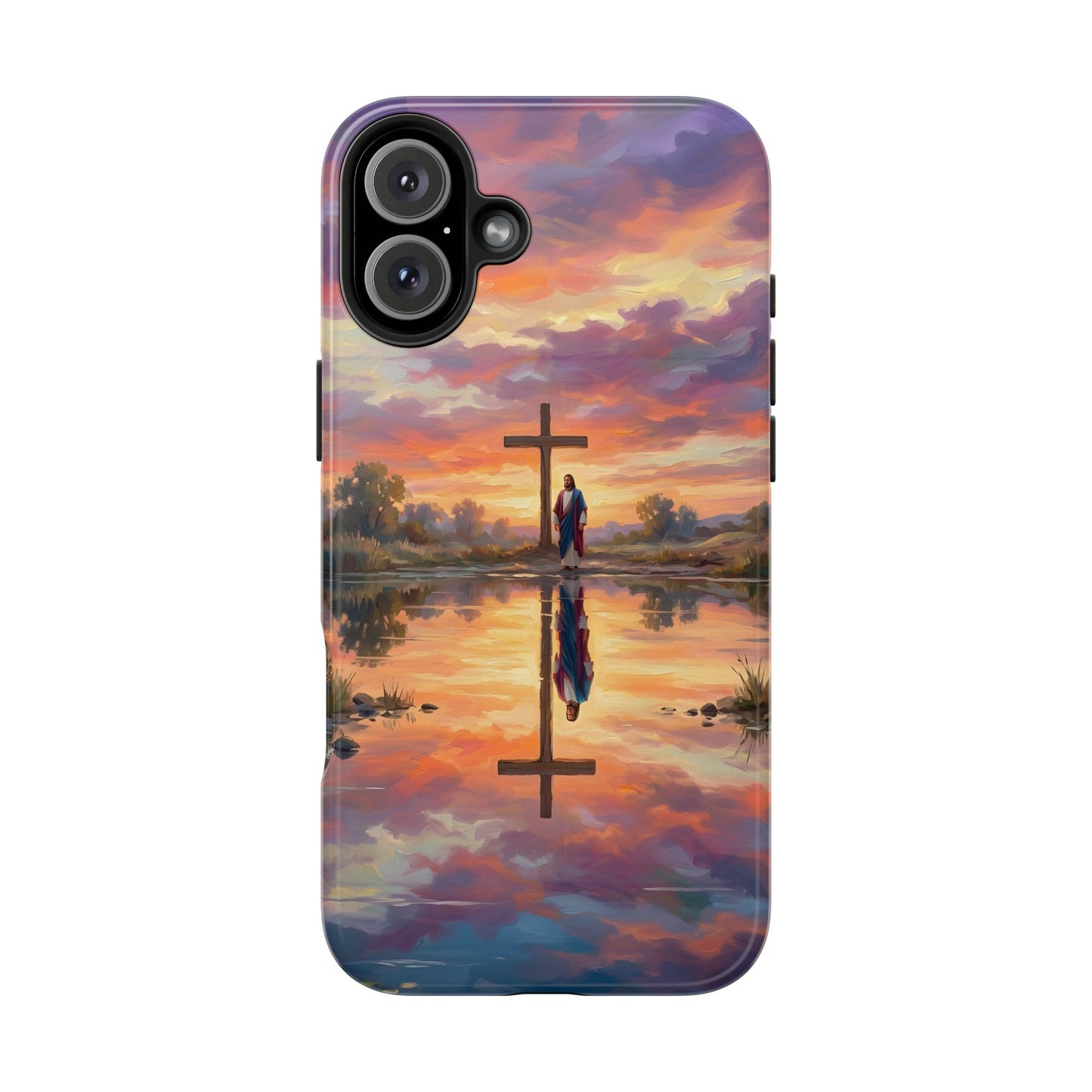 “Living Water - Cross Reflected at Dawn” - Phone Case