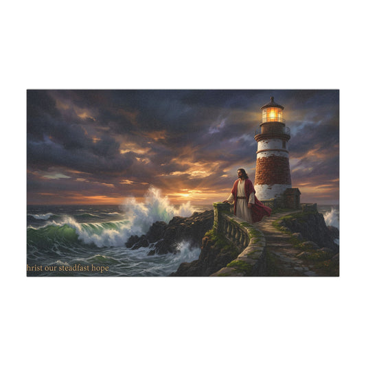 “Steadfast Hope - Lighthouse in the Storm” - Car Magnet