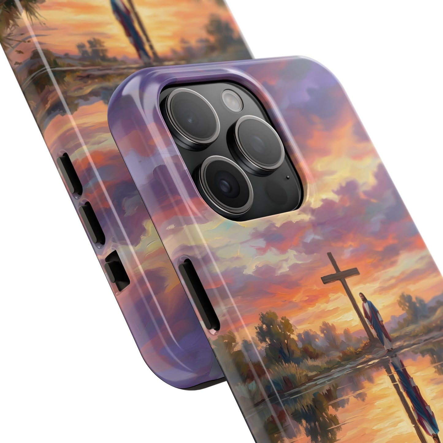 “Living Water - Cross Reflected at Dawn” - Phone Case