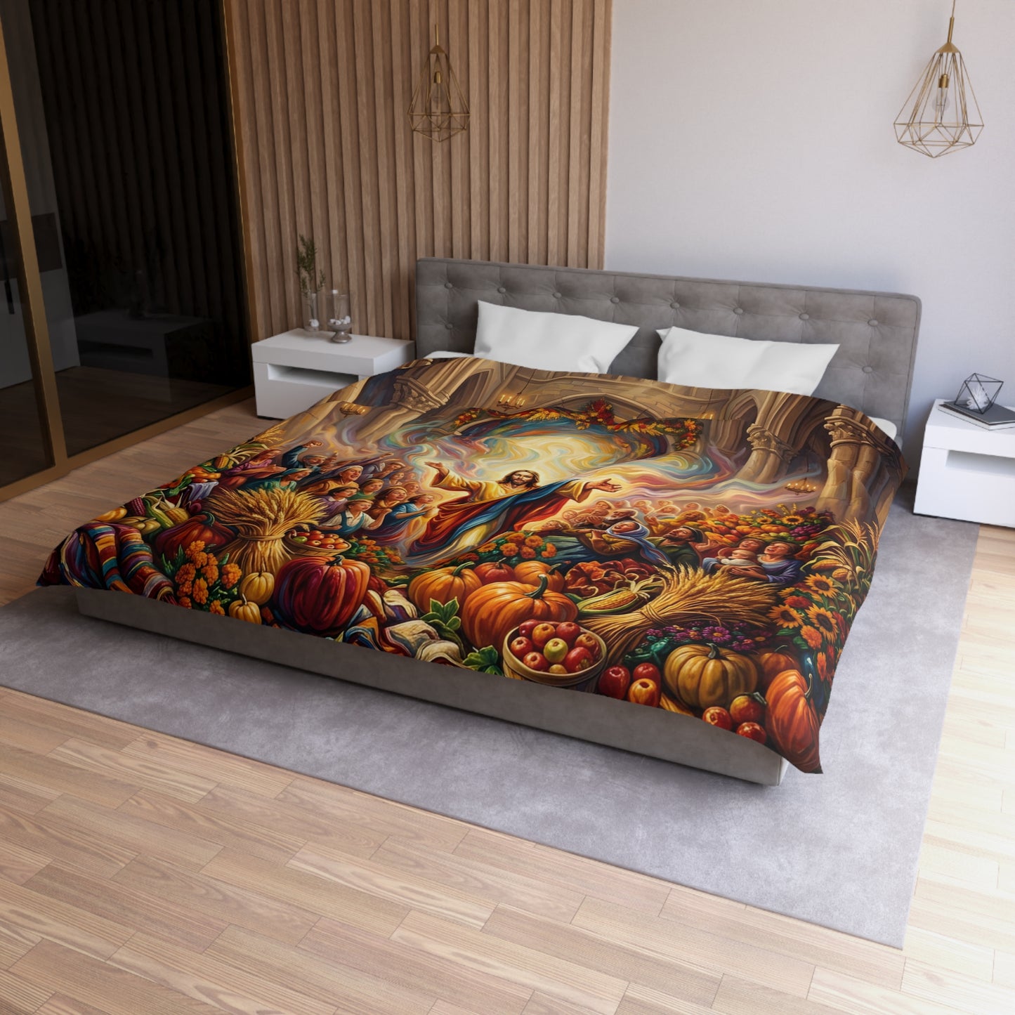 “Bountiful Blessings - A Harvest of Thanksgiving” - Duvet Cover