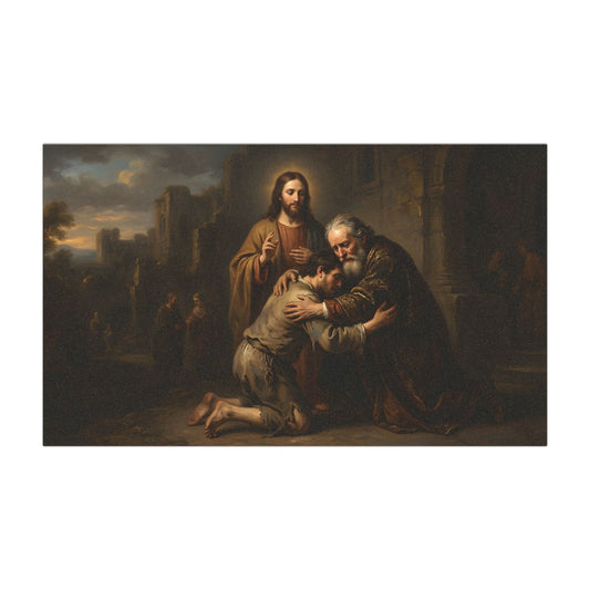 The prodigal son running toward his father - Car Magnet