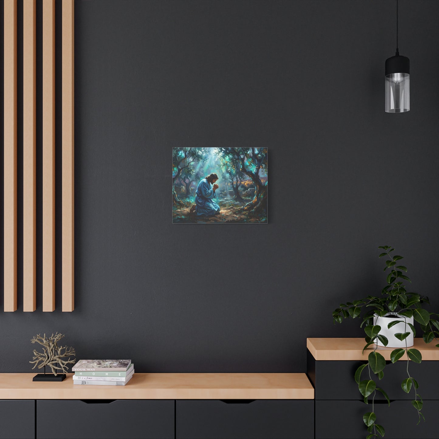 “Thy Will Be Done - Gethsemane Moonlight Prayer” - Canvas Art