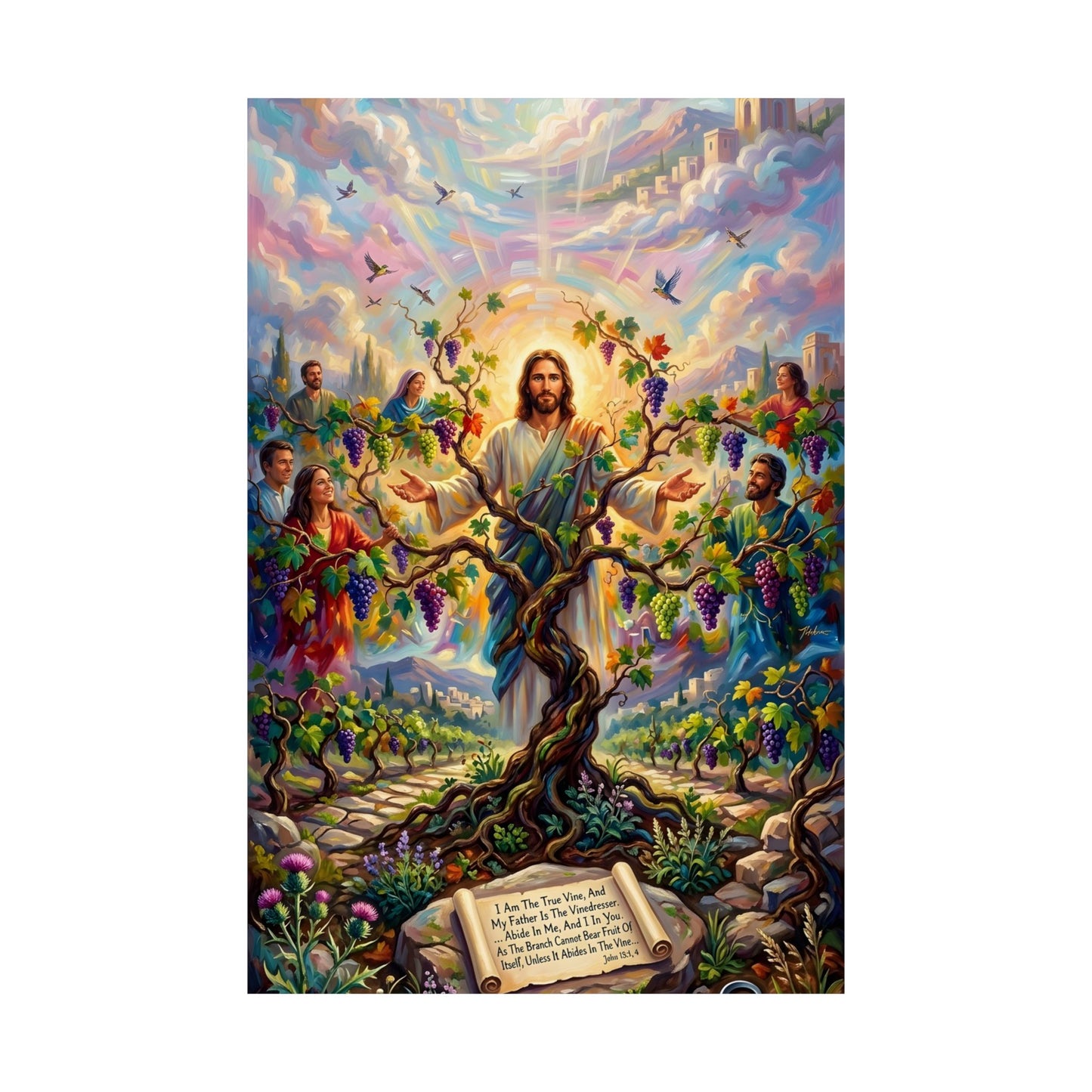 “I Am the True Vine - Abide in My Love” - Poster