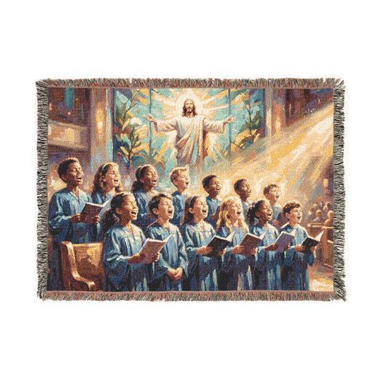 “Make a Joyful Noise - Children Sing Praise” - Woven Blanket