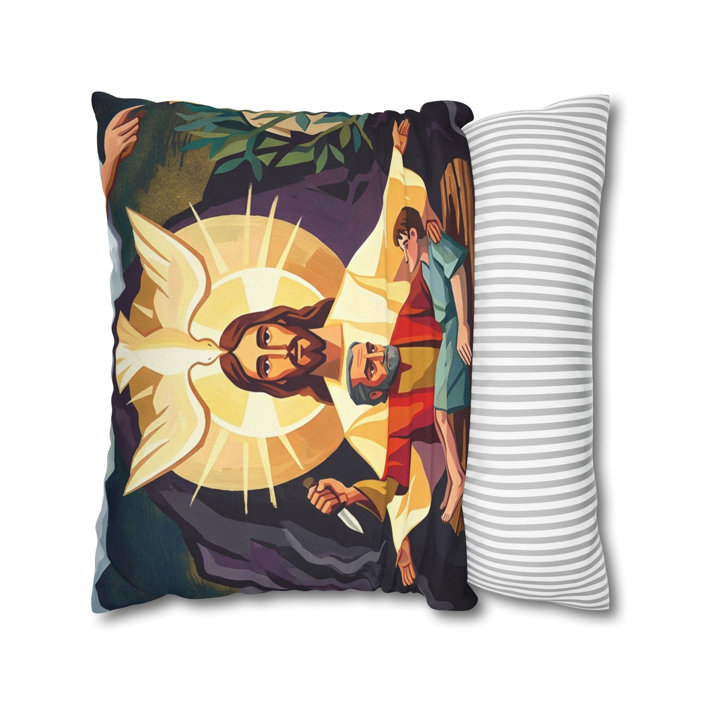 “The Lord Will Provide - Abraham and Isaac on Mount Moriah” - Pillowcase