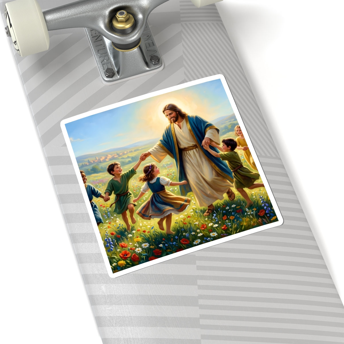 “Joy Overflowing - Children Dancing in the Meadow” - Sticker