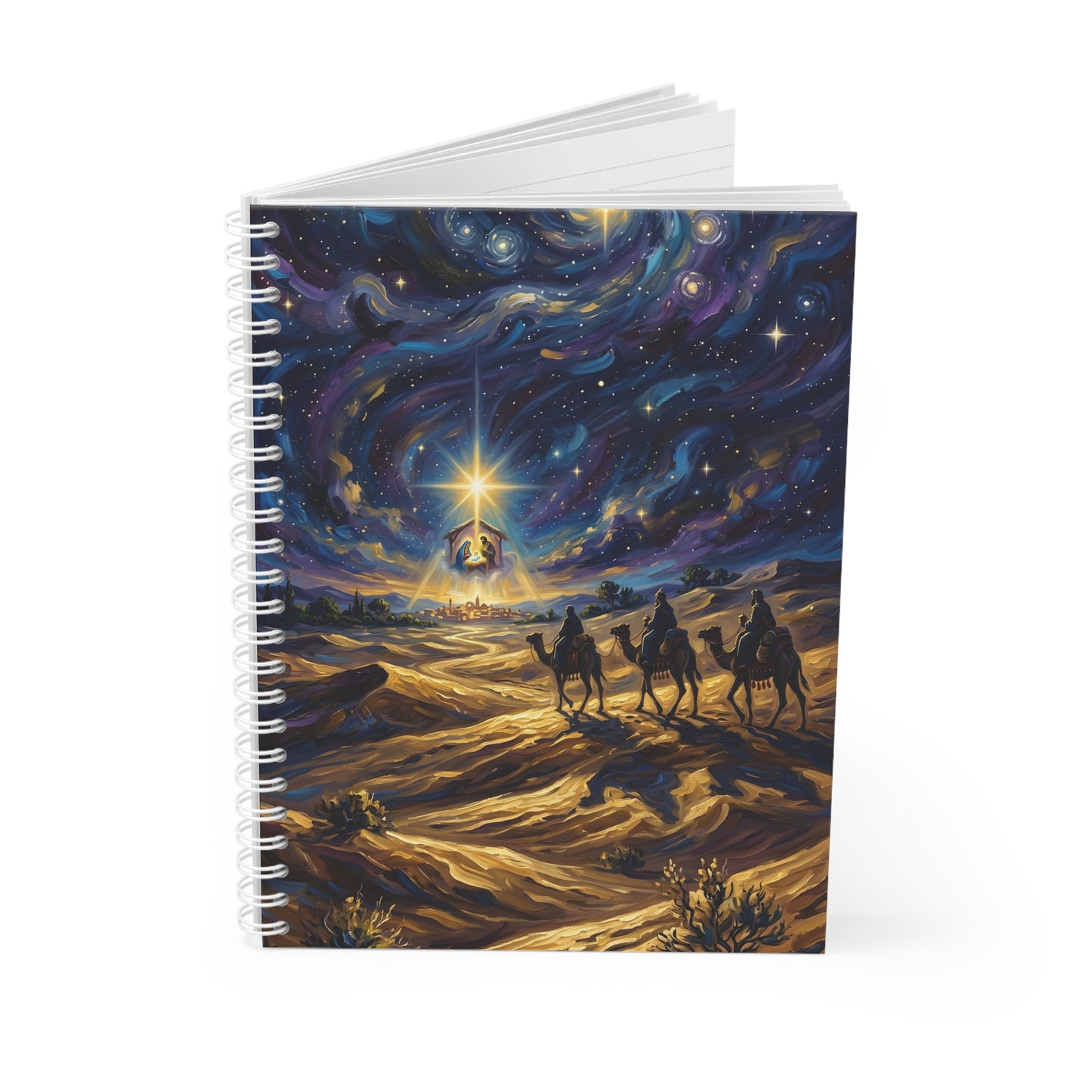 “Journey to Bethlehem - Wise Men Follow the Star” - Spiral Notebook
