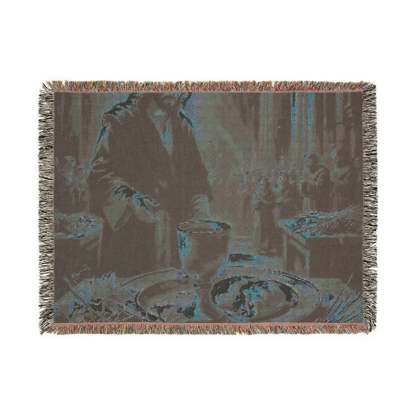 “The Harvest of Faith - Communion Still Life” - Woven Blanket