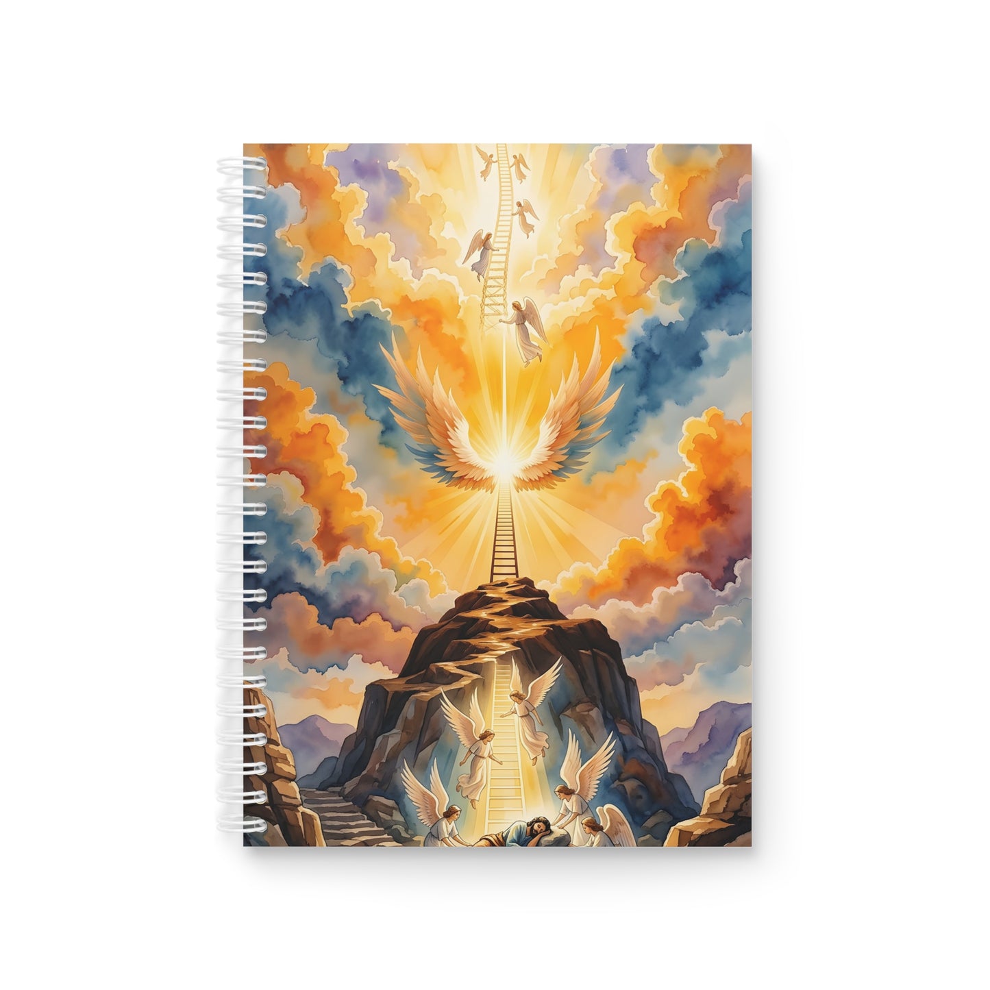 “Jacob's Gate - Angels Ascending and Descending” - Spiral Notebook
