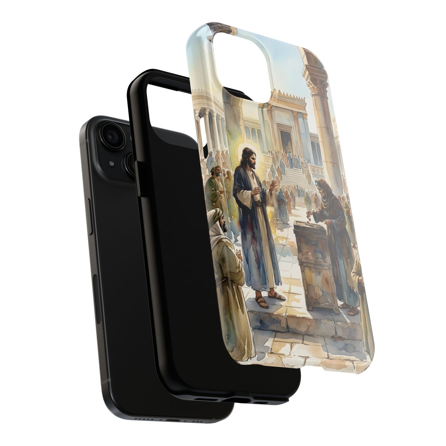 “Her Offering - The Widow's Mite at the Temple” - Phone Case