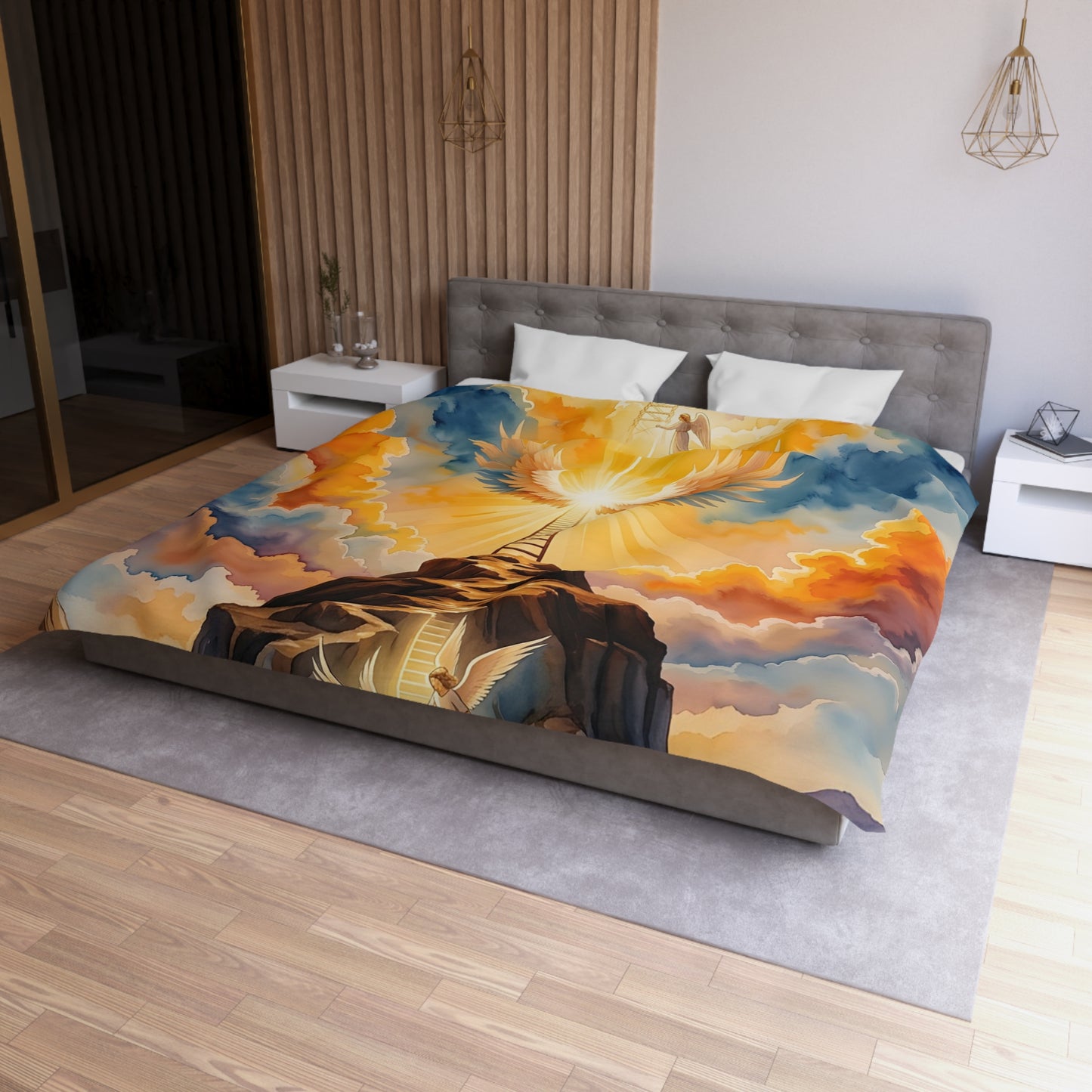 “Jacob's Gate - Angels Ascending and Descending” - Duvet Cover