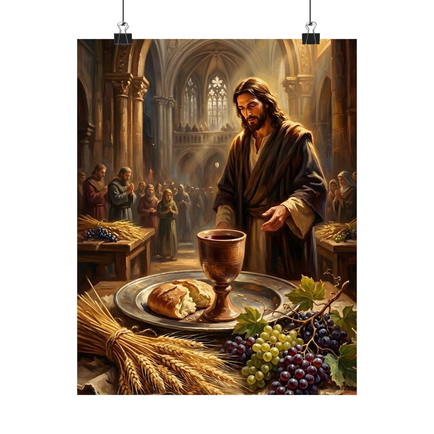 “The Harvest of Faith - Communion Still Life” - Poster