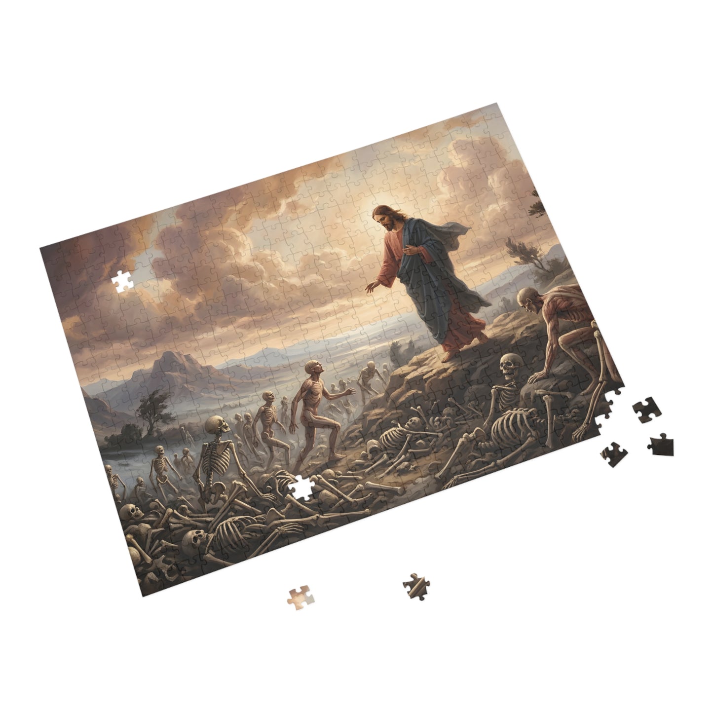 “Valley of Dry Bones - Ezekiel 37 Resurrection” - Jigsaw Puzzle
