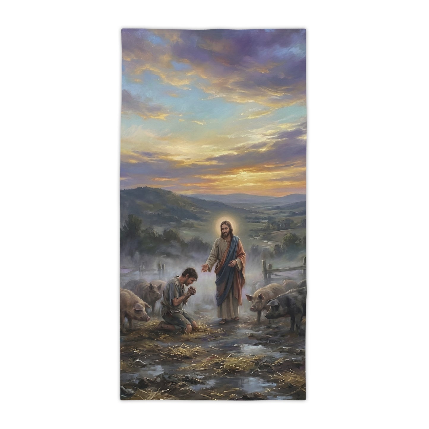 “Turning Point - The Prodigal Son's Repentance” - Beach Towel