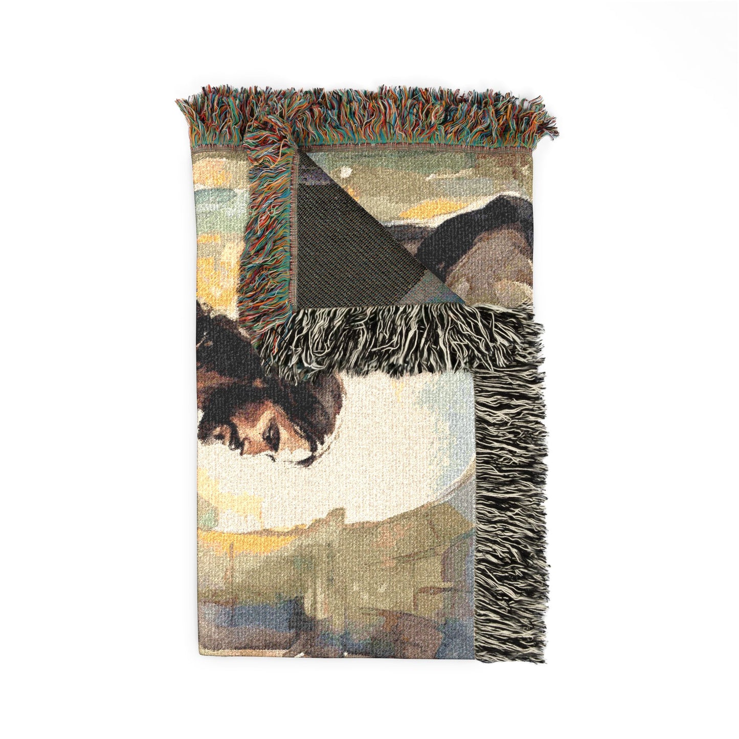“Her Offering - The Widow's Mite at the Temple” - Woven Blanket