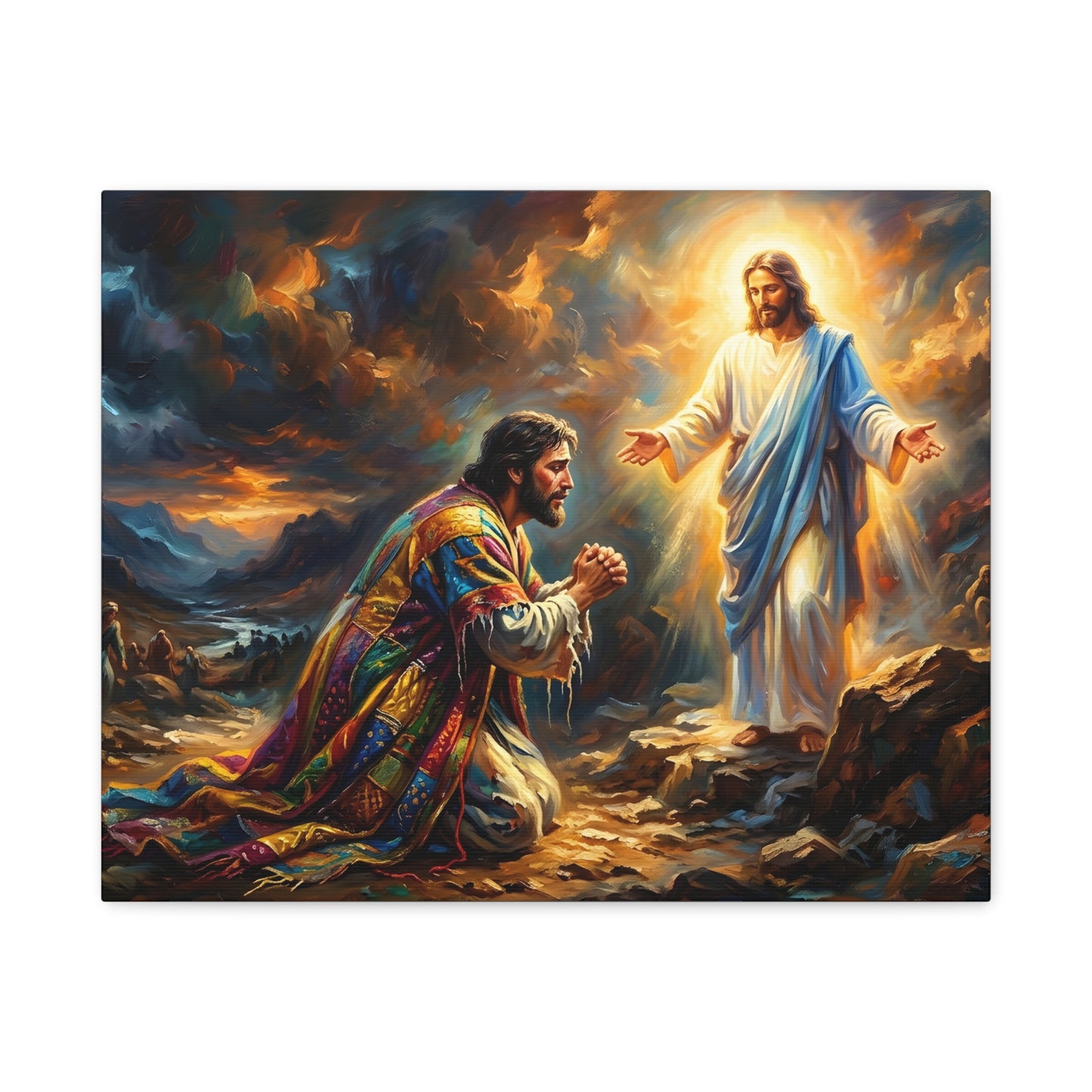 “Coat of Many Colors - Joseph's Enduring Faith” - Canvas Art