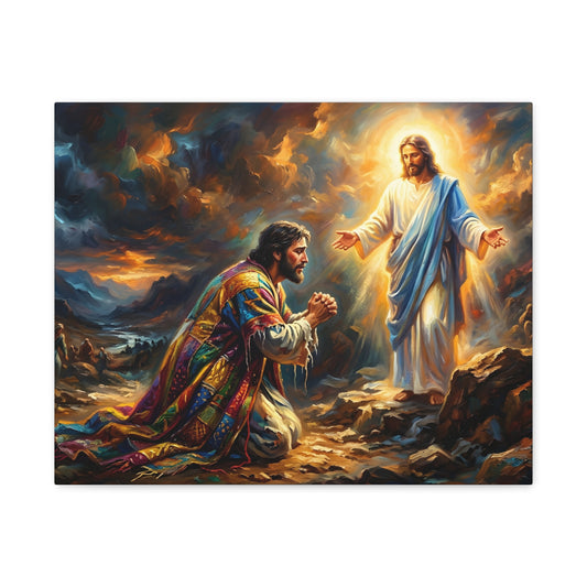 “Coat of Many Colors - Joseph's Enduring Faith” - Canvas Art