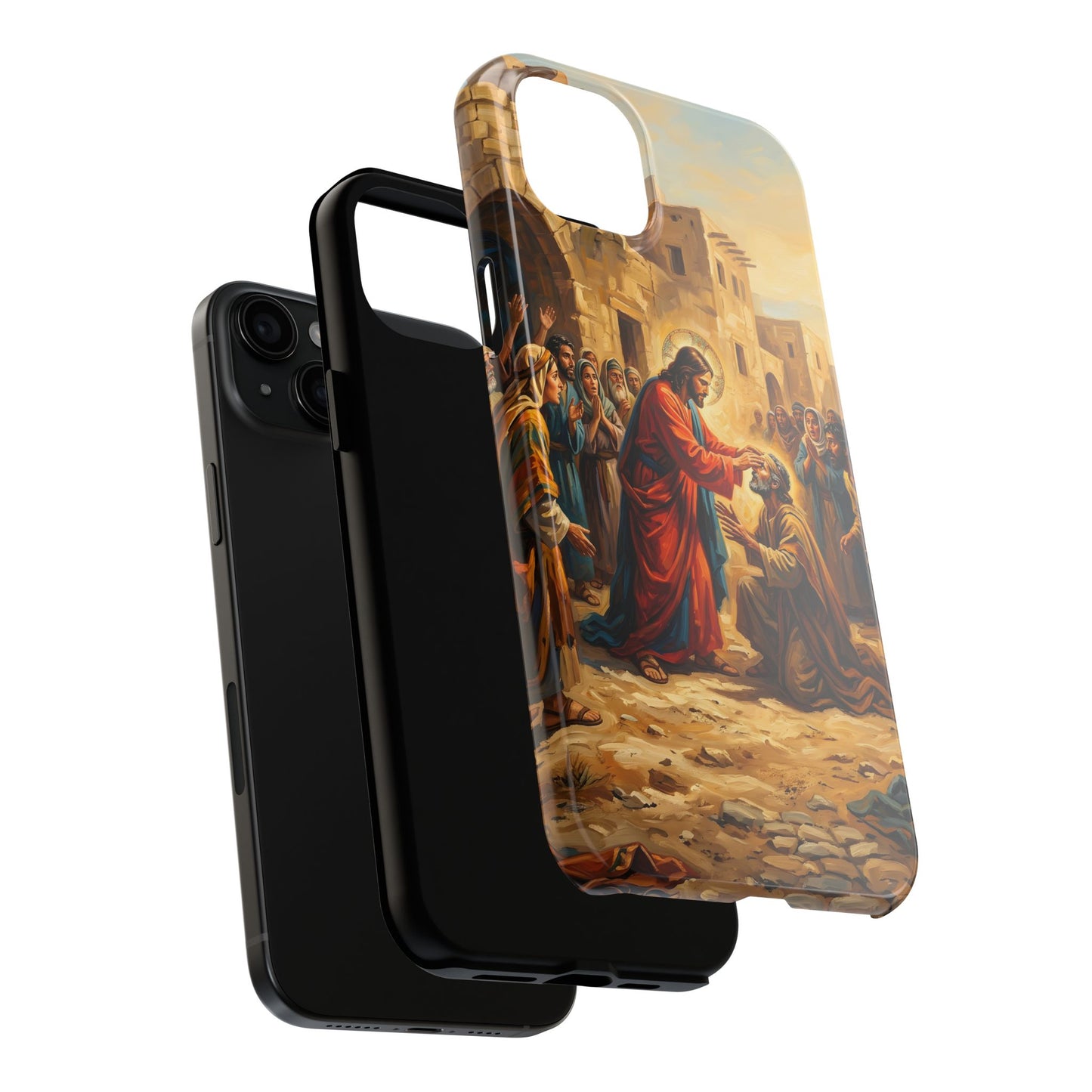 “He Opened My Eyes - Jesus Heals the Blind Man” - Phone Case
