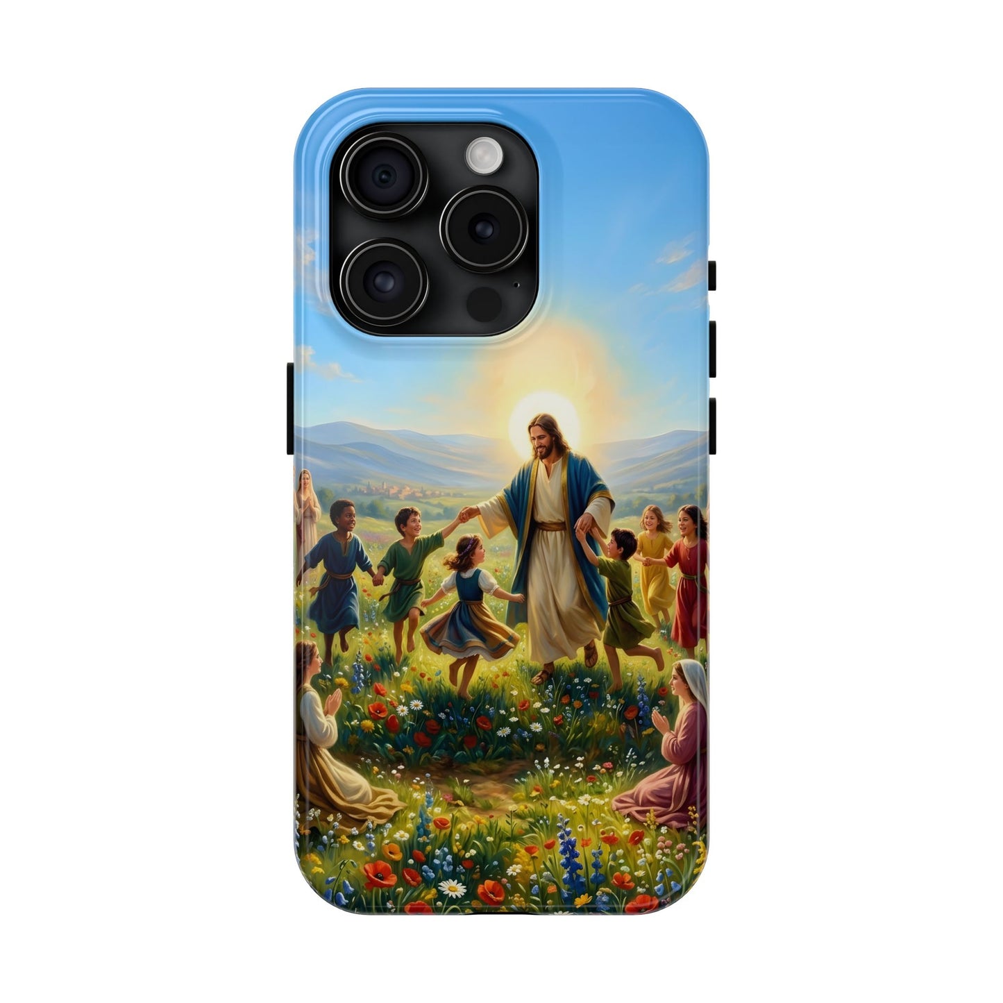 “Joy Overflowing - Children Dancing in the Meadow” - Phone Case