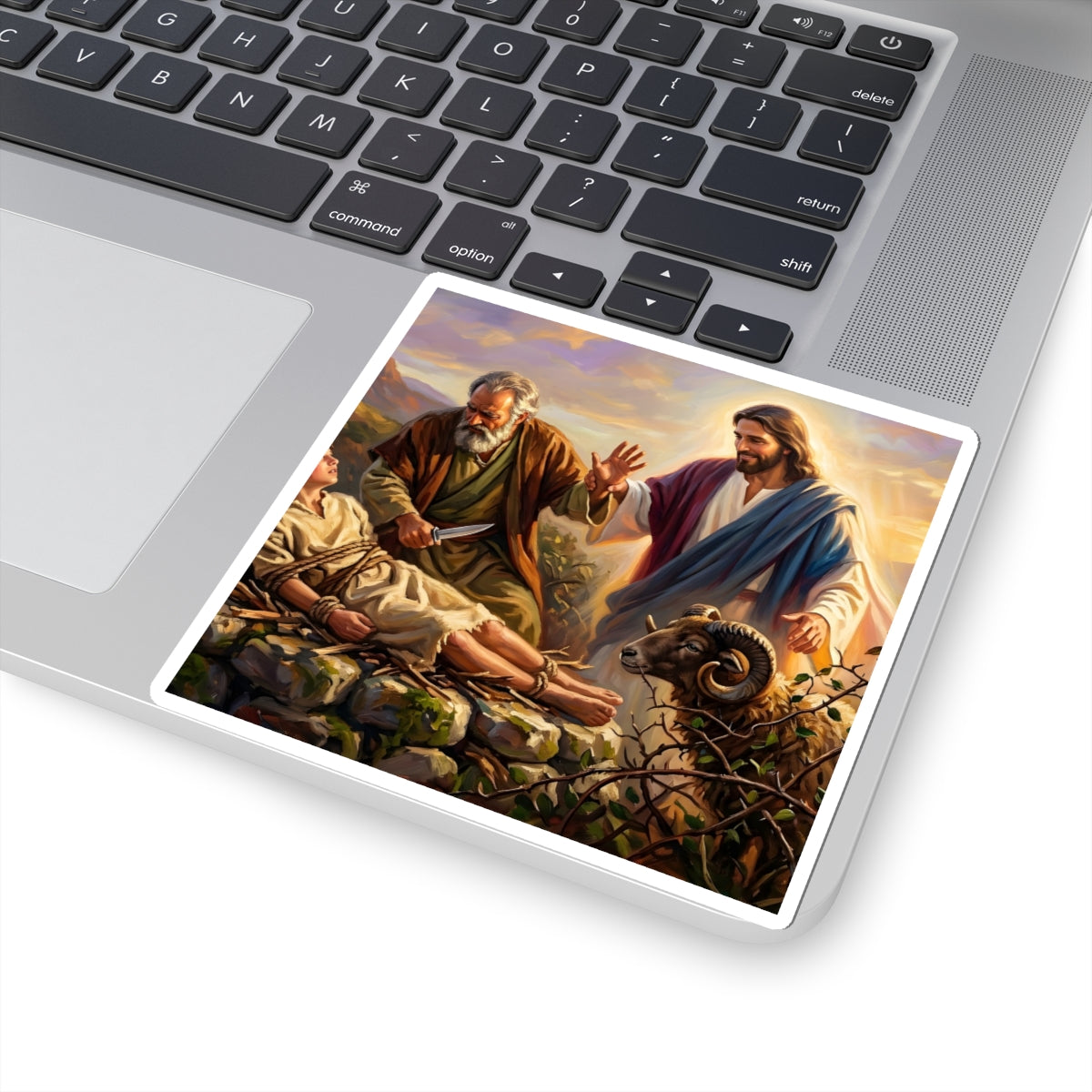“The Lord Will Provide - Abraham and Isaac on Mount Moriah” - Sticker