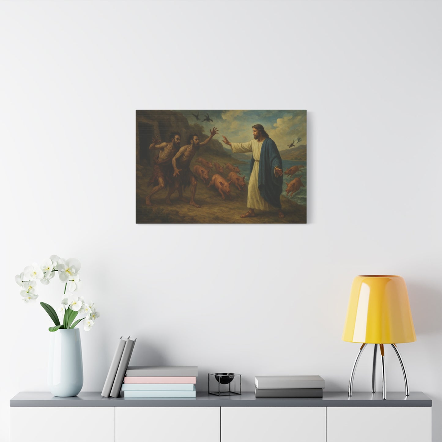 “Deliverance on the Shore – Jesus Frees the Two Demoniacs” - Canvas Art