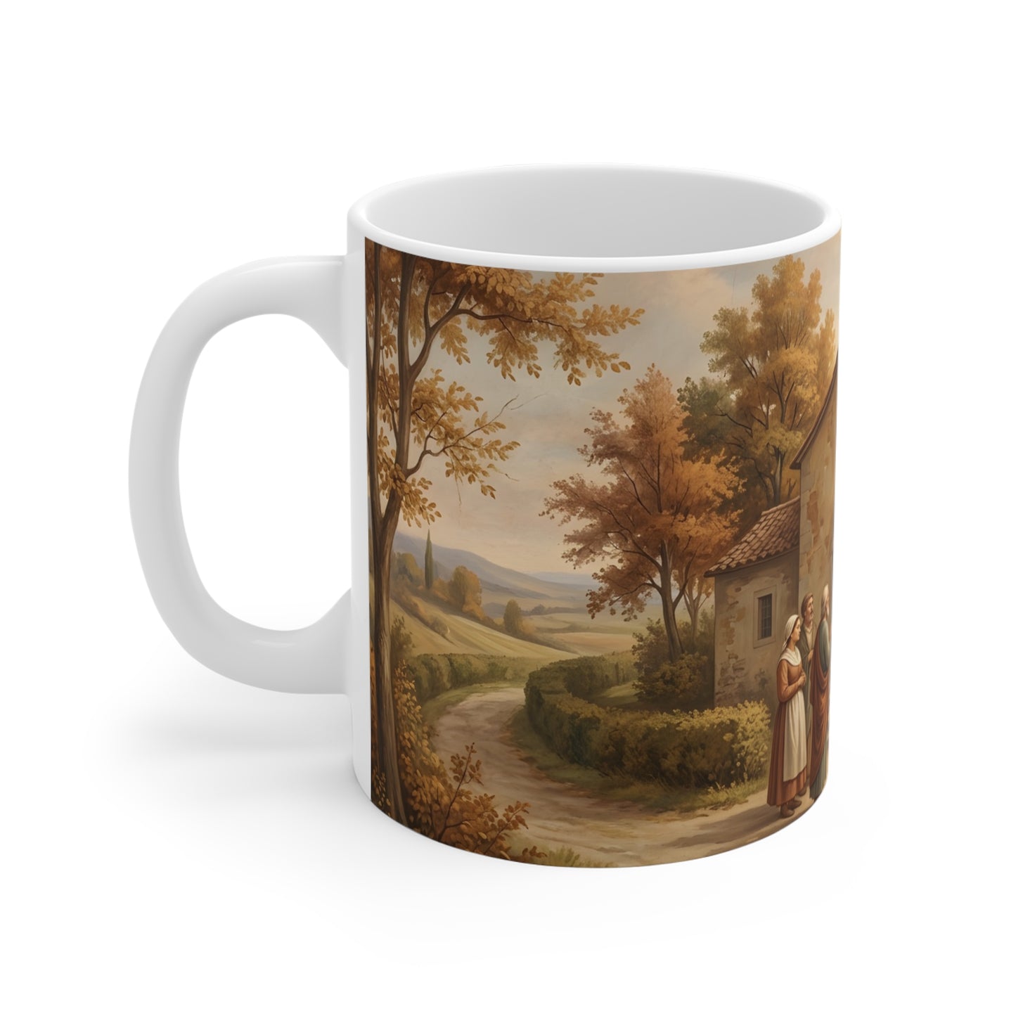 “Sanctuary in Serenity - Autumn's Golden Embrace” - Coffee Mug