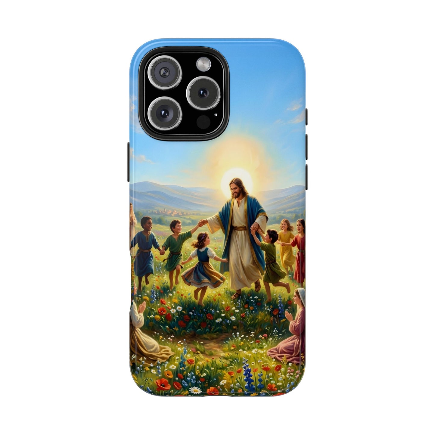 “Joy Overflowing - Children Dancing in the Meadow” - Phone Case