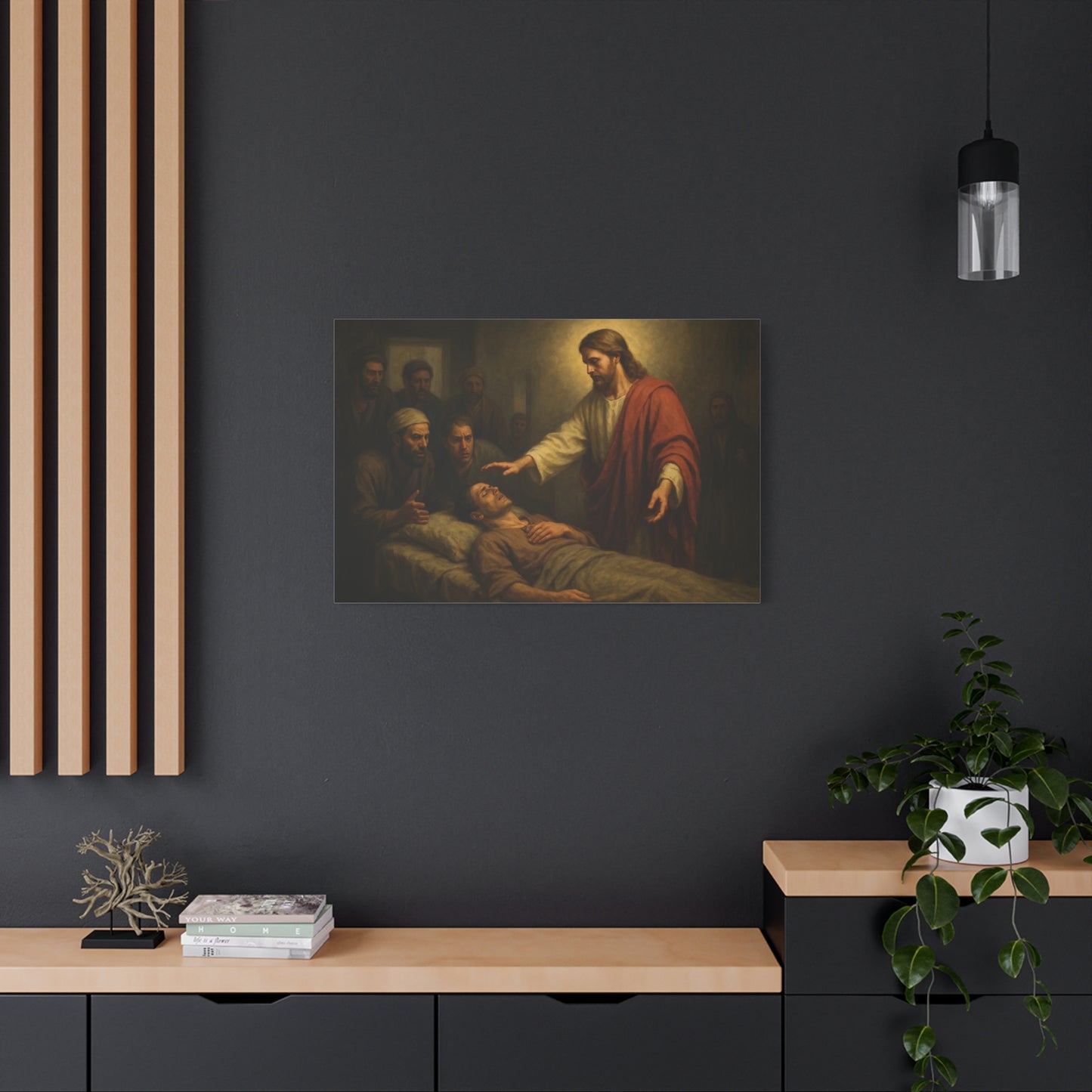 “Rise and Walk – Jesus Heals the Paralyzed Man” - Canvas Art