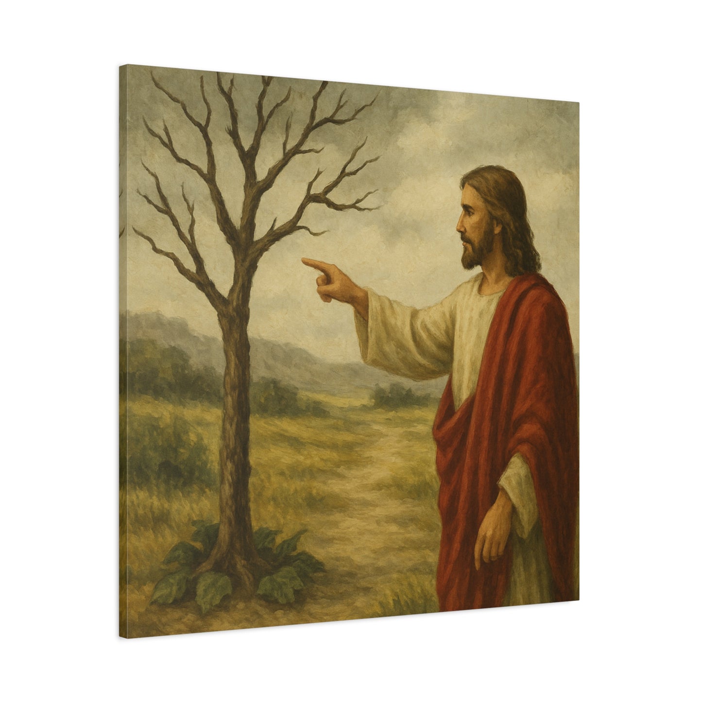 “May No Fruit Grow – Jesus Curses the Barren Fig Tree” - Canvas Art