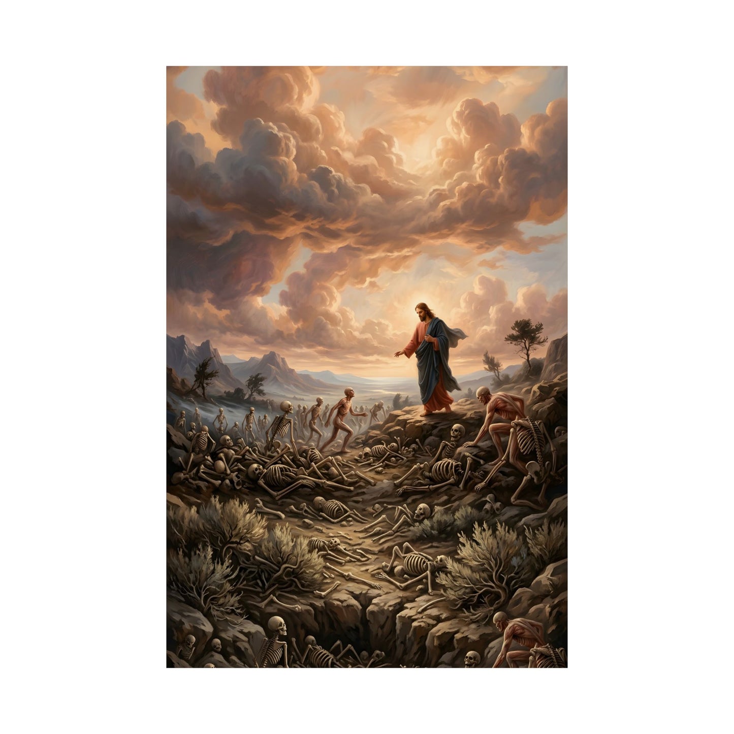 “Valley of Dry Bones - Ezekiel 37 Resurrection” - Poster