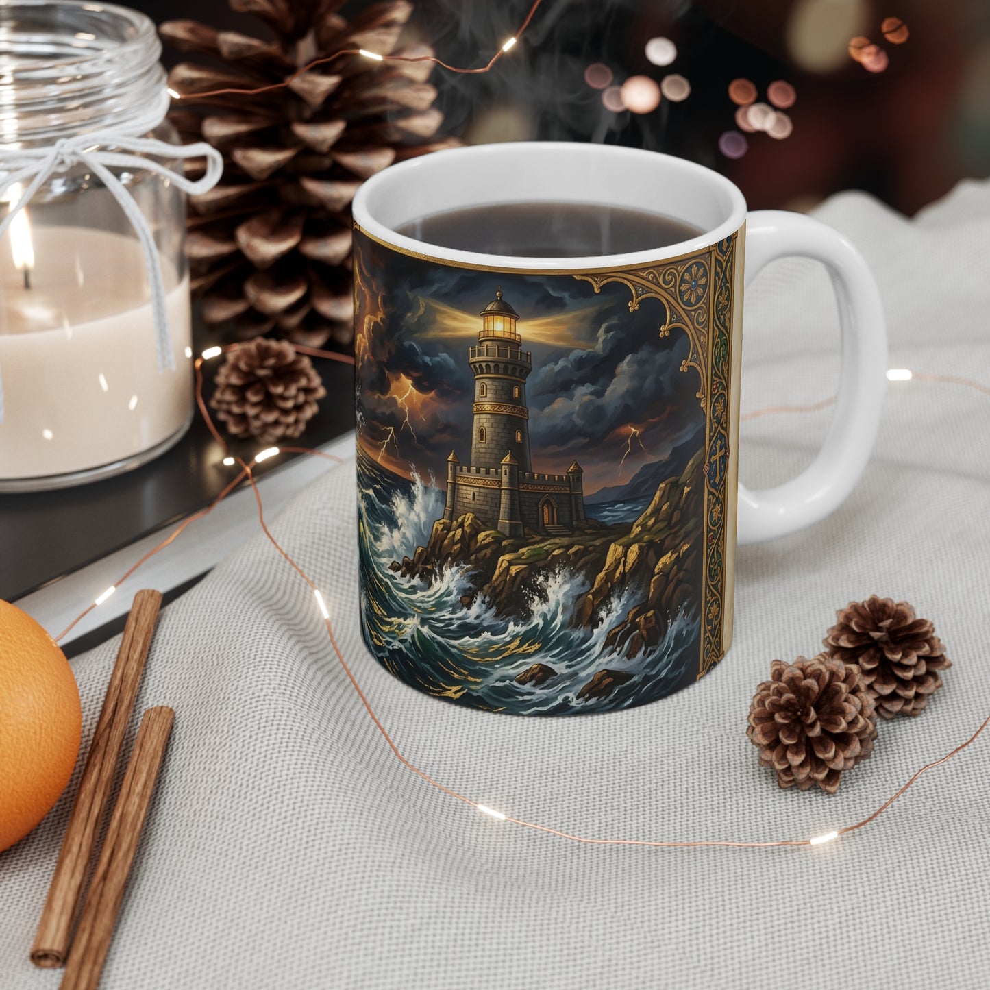 “Steadfast Hope - Lighthouse in the Storm” - Coffee Mug